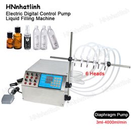 GZL-80 Electric Digital Control Pump Filling Machines for Liquid Perfume Water Juice Essential Oil With 6 Head 3-4000ml