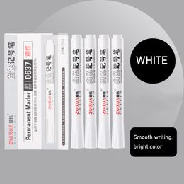 0637 Oily Waterproof White Marker Pen Graffiti Pens Permanent Gel Pencil Tyre Painting Tyre Tread Environmental Pen Rotulador Blanco Resistente Al Agua Aceitoso