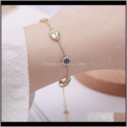 Anklets Jewellery Drop Delivery 2021 Trendy Fishbone Bracelet For Womens Personality And Fashion, Simple Hand Accessories, Xin Yun, Cute Little