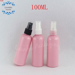 100ML Pink Plastic Bottle With Spray Pump , 100CC Toner / Water Packaging Empty Cosmetic Container ( 50 PC/Lot )good qty