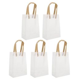Gift Wrap 5pcs Transparent Tote Bags Packaging Wedding Candy Storage