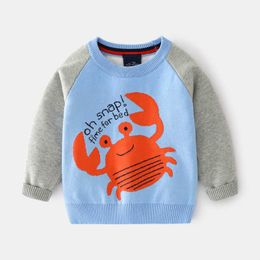 Boys Cartoon Sweaters Kids Children Autumn Winter Pullover Tops Long Sleeve Warm Knitted Sweater for Baby Y1024