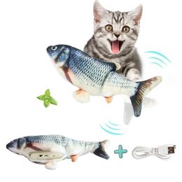 Electronic Pet Cat Toy Electric USB Charging Simulation Fish Toys for Dog Cat Chewing Playing Biting Supplies Dropshiping 211122