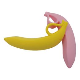 -BDSM banana anal plug erótico Forma de frutas 15.4cm * 3.2cm silicone anal estímulo masturbação flertando casais fetiche adultos brinquedo x0401