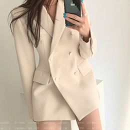 Spring Sweet Women Jacket Long Sleeve Loose Casaul Ladies Office Coat Minimalist High Quality Suits Outwear QV620 210510