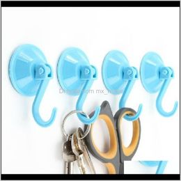 Hooks Rails Storage Housekeeping Organisation Home & Gardenremovable Bathroom Kitchen Wall Vacuum Suction Cup Hook Hangers Drop Delivery 2021