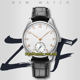 eternity Watches ZFF Latest products 40MM 358303 Cal.82200 ZF82200 Automatic Three dimensional Arabic numerals White Dial Mens Watch Stainless Case Leather Strap