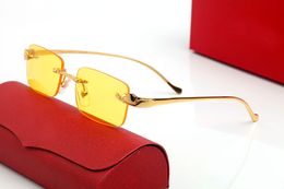 Top Quality Fashion Business Sunglasses Wood Samsung Classic Metal Logo Glasses Sunglass Optical Frames Designer Glasses Men Women Beach Mixed Color Ornamental