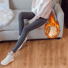 Maternity Winter Warm Leggings Pregnancy Thick High Waist Pants For Pregnant Women Soft Velvet Clothing Trousers Clothes Bottoms