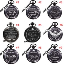 Pocket Watches Fathers day to MY SON Husband GRANDPA dad pocket watch wholesale