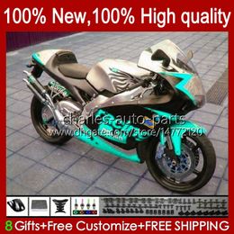 +Tank cover Kit For Aprilia RSV250 RS-250 RSV RS 250 RS250 RR Body 23No.117 Cyan black RSV250RR 98-03 RS250R 98 99 00 01 02 03 RSV-250 1998 1999 2000 2001 2002 2003 Fairing