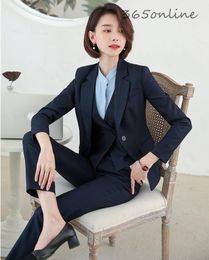 Women's Suits & Blazers High Quality Fabric Formal Women Business Autumn Winter Ladies Office Work Wear Professional OL Styles Pantsuits
