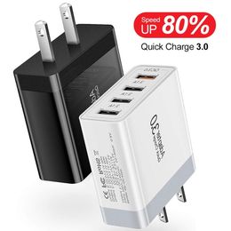 30W Fast Charger USb Wall Chargers 4 Ports Eu US Quick Charging Power Adapter For Ipad Iphone 7 8 11 12 13 14 Samsung s11 s20 M1