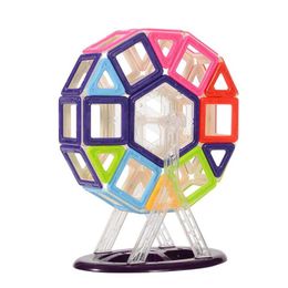 68pcs Kids Toys Magnetic Building Blocks Set With Wheel Educational DIY Toys Parent-child Activities Toys Q0723