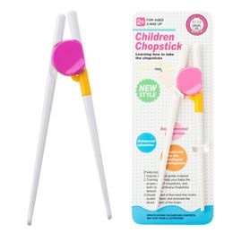 kids chopsticks Canada - Chopsticks 2pairs Children Gifts Learning Easy Use Kids Training ABS Helper Beginners Lightweight Reusable Cute Developmental
