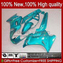 Body For KAWASAKI NINJA ZZR250 90 91 92 93 94 1995 1996 1997 1998 1999 Bodywork 54HC.116 glossy cyan ZZR 250 CC ZZR-250 1990 1991 1992 1993 1994 95 96 97 98 99 OEM Fairing