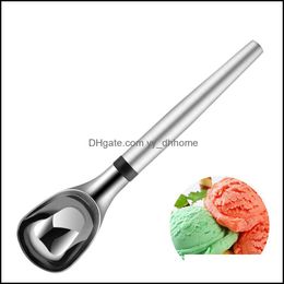 Ice Cream Tools Kitchen Kitchen, Dining & Bar Home Garden Scoops Stacks Alloy Stainless Steel Digger Fruit Non-Stick Dessert Spoon Aessories