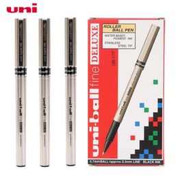 12PCS Mitsubishi Uni-Ball Fine Deluxe UB-177 0.7mm Gen Ink Pen Rollerball Pen waterproof Black/Blue/Red Ink Colour 210330