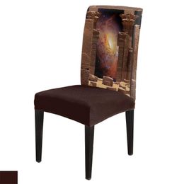 -Stuhl deckt Ägypten Tempelgebäude Sternenhimmel abdeckung für Esszimmer Tischstühle Küchentischdecke Wohnkultur