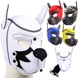 Costume Accessories Role Play Dog Sexy Cosplay Costume Full Head Mask Soft Padded Latex Rubber Puppy Removable Toy