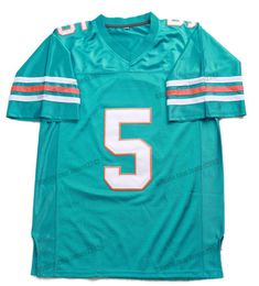 Ship From Us Ray Finkle #5 Ace Ventura Football Jersey Pet Detective Movie Men's All Ed Green Top Quality Jerseys