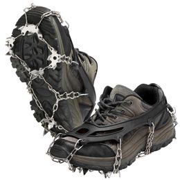 shoe slip grip Canada - Cords, Slings And Webbing Crampon 21 Teeth Crampons Non-slip Shoes Cover Stainless Steel Anti Slip Ice Cleats Shoe Boot Grips Traction Snow