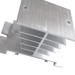 40a relay UK - Fans & Coolings SSR Solid State Relay Radiator Aluminum Heat Sink Dissipation Silver 80x50x50mm Suitable For 10-40A