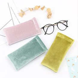 Sunglasses Frames Fashion Fleece Bag Solid Colour Eyeglasses Protective Soft Cover Portable Container Case Durable Lentes Glasses