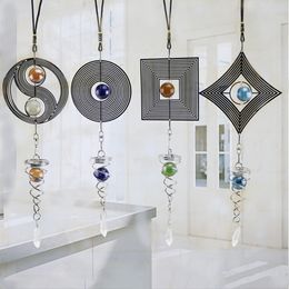 Stainless Steel Spiral Wind Chimes Hanging Spinner Home Garden Yard Decoration Four Styles Spiral Wind Chimes