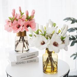 Decorative Flowers & Wreaths Artificial Flower Single Dried Magnolia For Home Room Decoration Wedding