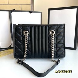 Women shoulder bags chain crossbody bag fashion black white Grey letter leather handbags female famous designer purse bag