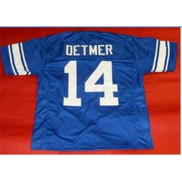 Custom 009 Youth women Vintage #14 TY DETMER CUSTOM BRIGHAM YOUNG COUGARS BYS Football Jersey size s-5XL or custom any name or number jersey