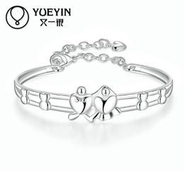 Silver Plated Bracelet&bangles For Women Engagement Jewellery Bangles Pulseira Bijoux Joias Factory Price Bangle