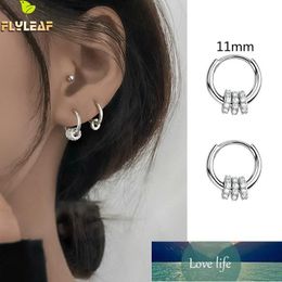 925 Sterling Silver Round Zircon Ball Hoop Earrings For Women Korean Pop Female Fasion Jewellery Flyleaf New Arrival