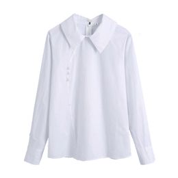 Women white Shirt Long Sleeves National Style Buttoned Chic Lady Fashion Casual woman tops 210517