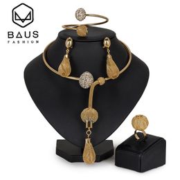 Earrings & Necklace BAUS Dubai Jewelry Sets Costume Fashion Woman 2021 Nigerian Wedding Bridal African Beads Design