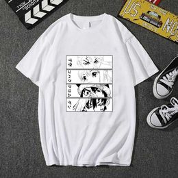 Dr Stone Senku Hot Anime T-shirt Short Sleeve O-neck Loose Fashion Print Y0809