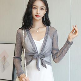 Wraps & Jackets Grey White Black Bolero Women Summer Ladies Lace Femme Marriage Cardigan Dress Cape Wedding Bridal Wrap Shawls