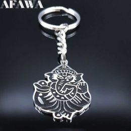 2021 Trendy Elephant God Stainless Steel Pendant Key for Women Silver Colour Pendant Key Jewellery llavero K77586B G1019