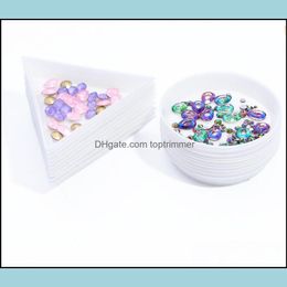 Other Items Salon Health & Beautyplastic Triangle Round Bead Sorting Trays Nail Art Tray Picking Plates For Diamond Jewelry Drop Delivery 20