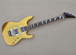 Gold Electric Guitar with Floyd Rose,Humbuckers Pickups,Rosewood Fretboard