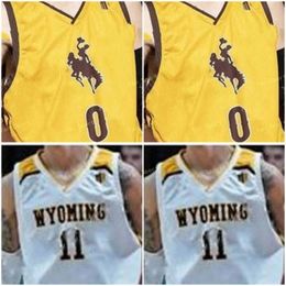 NCAA College Wyoming Cowboys Basketball Jersey 0 Jake Hendricks 1 Bradley Belt 2 Banks 5 Haize Fornstrom Custom Ed