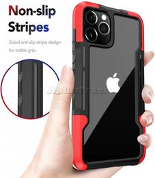 Heavy duty Defender Clear Cases 360 Full Body Bumper Protector for iPhone 13 12 11 Pro max xr xs 7G 8G Plus A02S A02 M02 A12 A32 in 1 shockproof protective phone cover