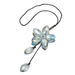 Interior Decorations Crystal Flower Car Rear View Mirror Pendant Auto Decor Hanging Ornament Accessories