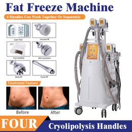 2021 Fat Freeze Cryolipolysis Machine 5 Handles Cryo therapy Cool Shaping Laser Lipo Cavitation Vacuum RF Skin Tightening Body Slimming