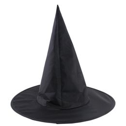 Party Hats Adult Black Witch Wizard Hat Halloween Cosplay For Men Women Kids Fancy Dress Costume Accessory Peaked Cap