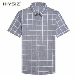 business clothes for men UK - Brand Cotton Shirt Men Fashion Plaid Camisa Masculina Spring Summer Short Sleeve Business Casual Shirts Clothes H6025S Men's