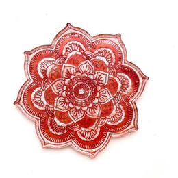 Mandala Coaster Epoxy Resin Mold Mandala Flower Tray Cup Mat Casting Silicone Mould DIY Crafts Making Tool by sea RRE12957