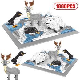 City Diamond Architecture Animal World Building Blocks Creator Zoo Mini Model Bricks DIY Education Toys For Children X0902