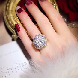 Rings For Women Sterling S925 Silver Original Design Cubic Zirconia Multi-layer Star Spin Open Ring Index Finger Fine Jewellery